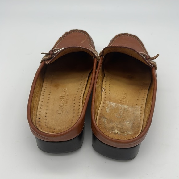 Cole Haan Country Womens Mules Slides Driving Mocs Sz 6B Saddle Leather - Picture 6 of 12